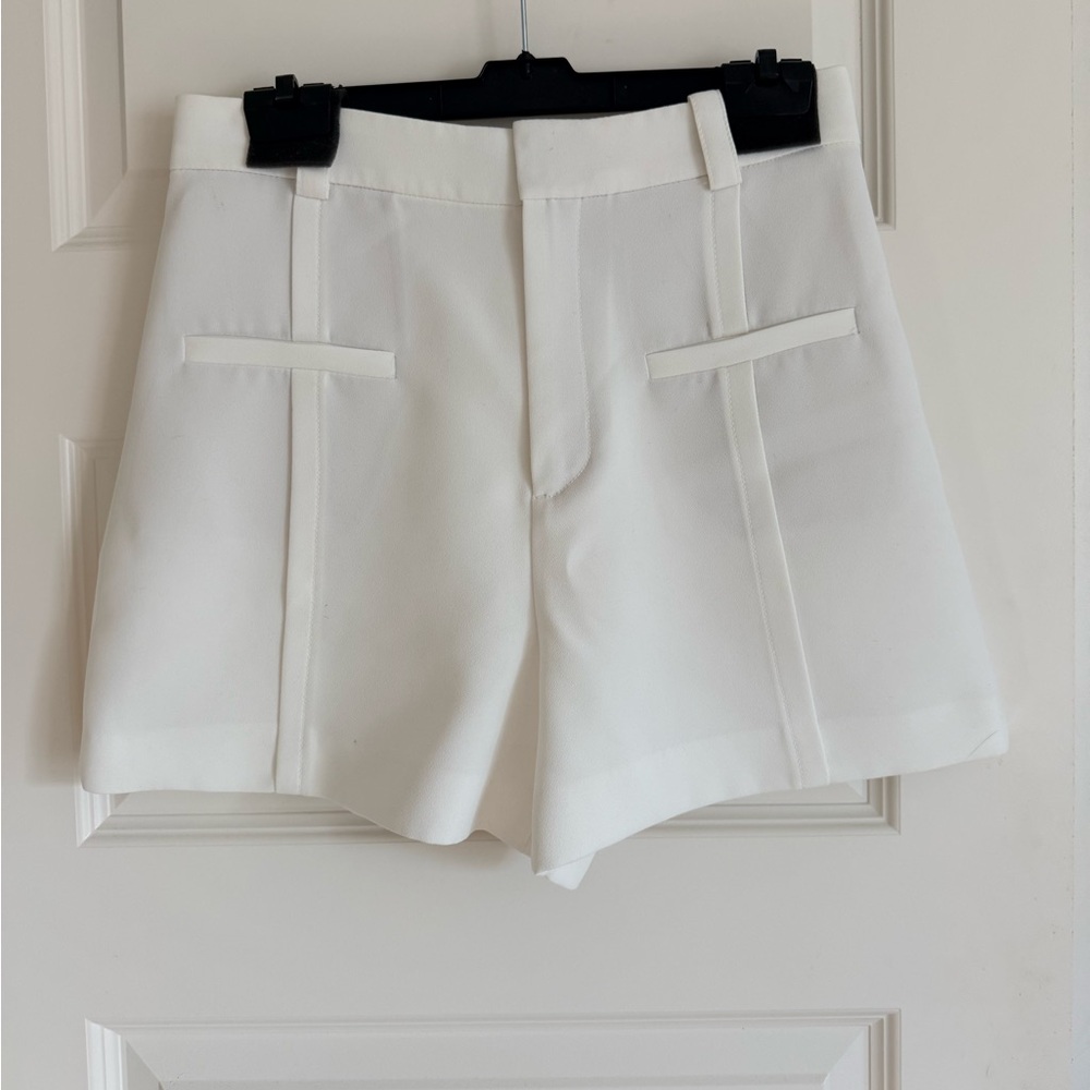 Zara white tailored shorts; size M